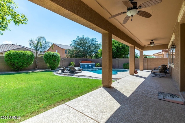 3693 E Sparrow Pl, Chandler, AZ 85286 - view of patio / terrace with ceiling fan
