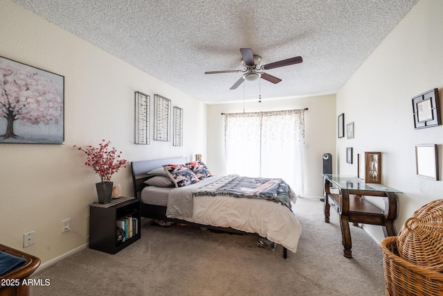 17802 N 45th Ave, Glendale, AZ 85308 - bedroom with carpet floors, a textured ceiling, and ceiling fan