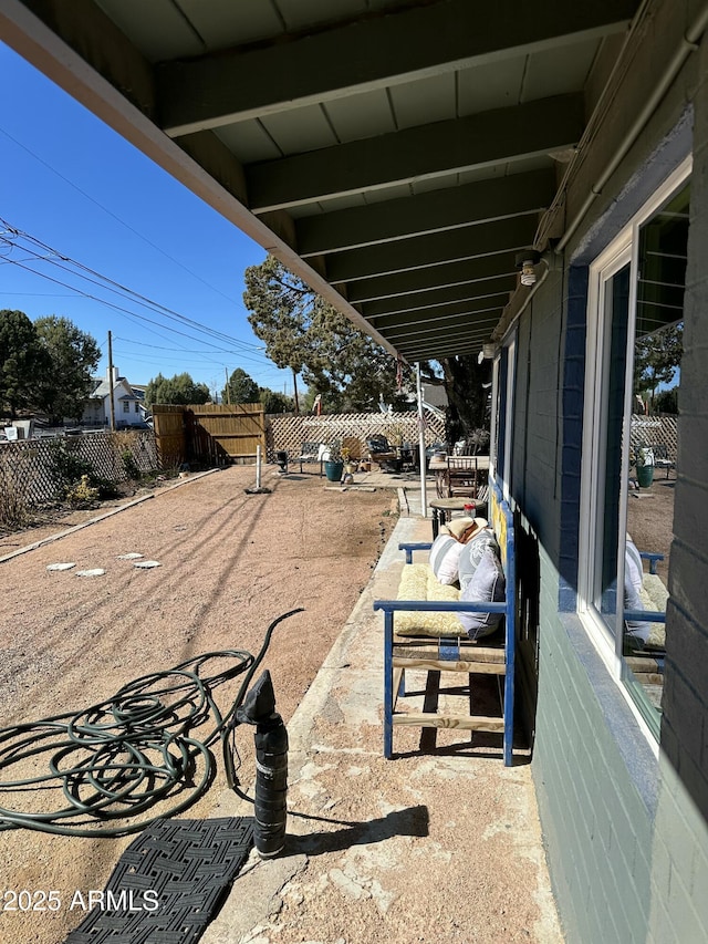 view of patio / terrace featuring a fenced backyard