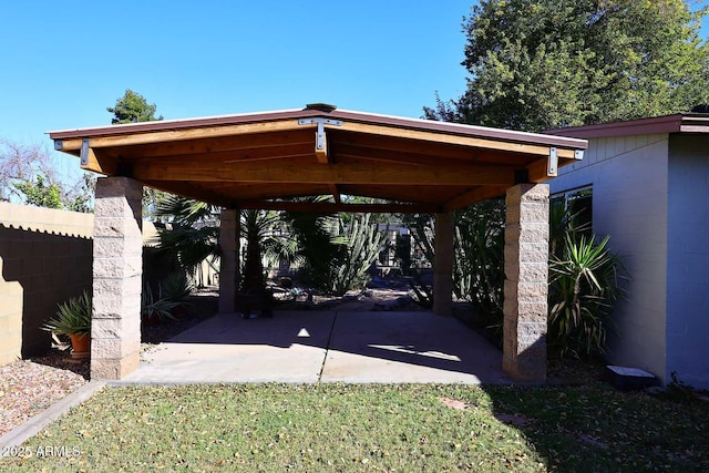 view of car parking featuring a carport