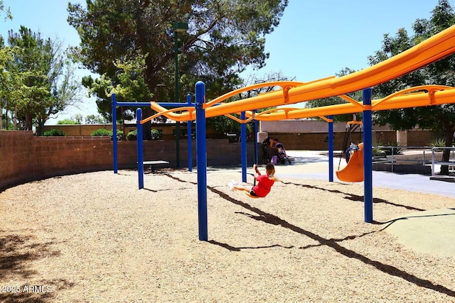 view of jungle gym