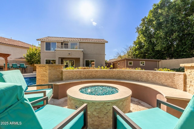 view of swimming pool with a patio area and outdoor lounge area