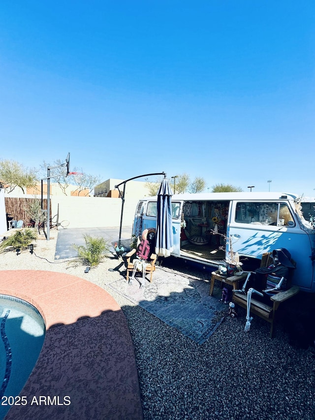 view of yard featuring a patio