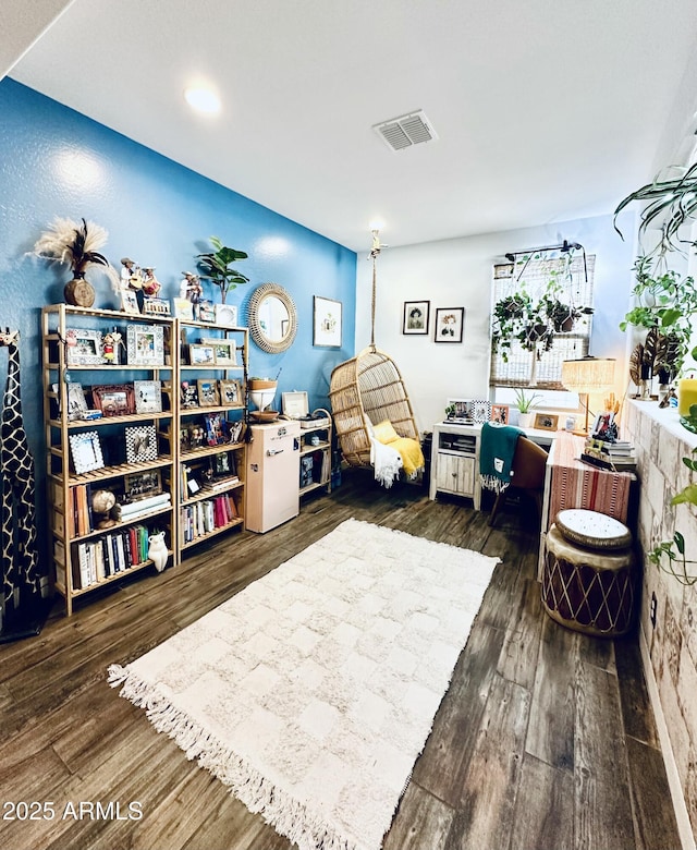 misc room featuring dark hardwood / wood-style floors