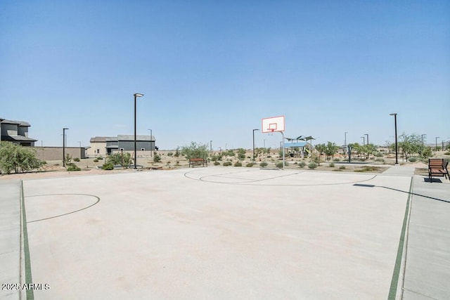 view of basketball court with community basketball court