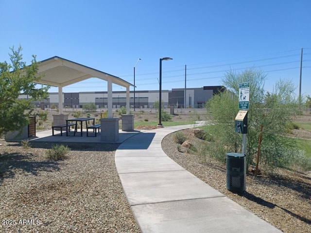 view of community featuring a gazebo