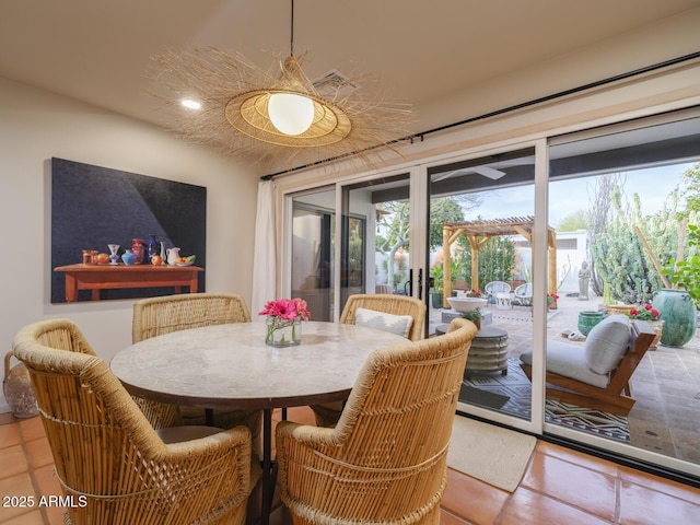 dining area featuring a wealth of natural light