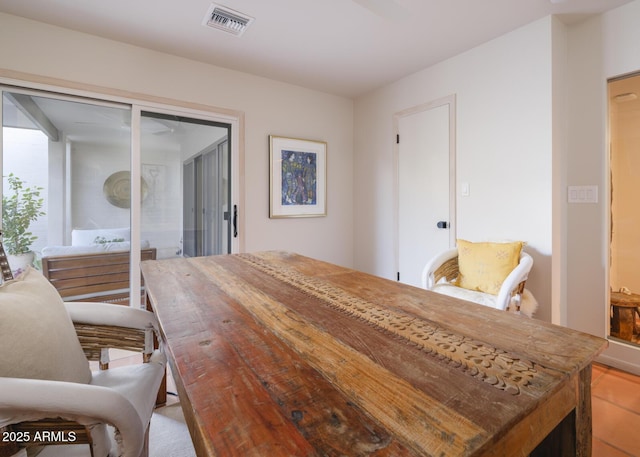 bedroom featuring visible vents