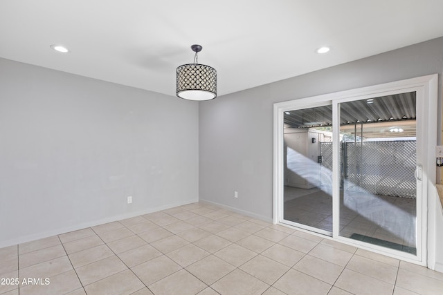 view of tiled empty room