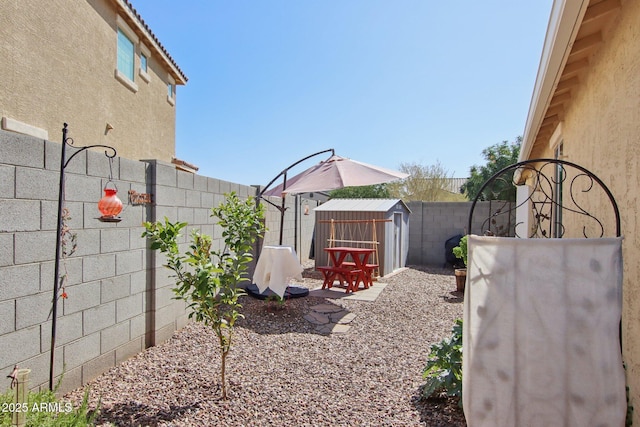 5724 N 108th Ave, Phoenix, AZ 85037 - fenced backyard featuring a storage shed