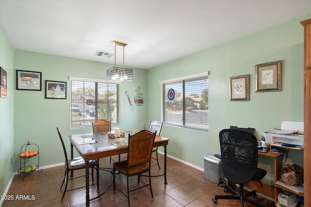 view of tiled dining area