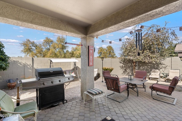 view of patio / terrace with grilling area