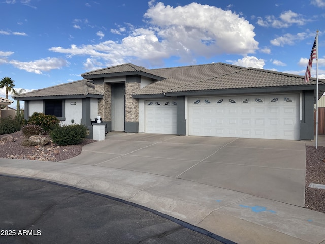 view of front of home featuring a garage