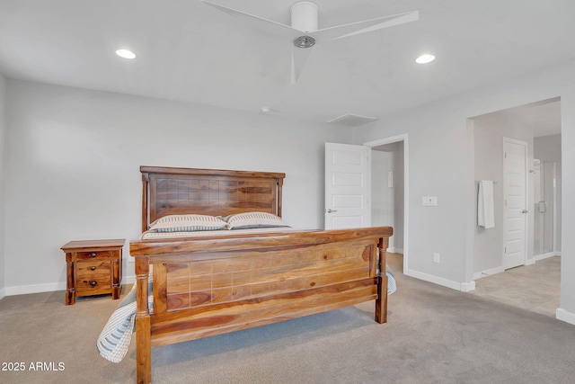 242 N Crosscreek Dr, Chandler, AZ 85225 - bedroom with carpet, baseboards, and recessed lighting