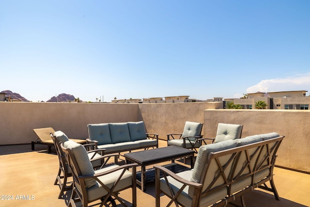 view of patio / terrace with an outdoor hangout area