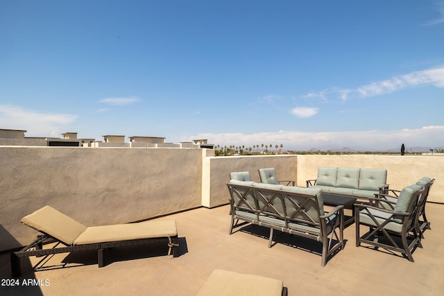 view of patio / terrace with an outdoor living space