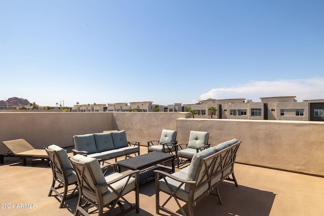 view of patio / terrace with an outdoor living space