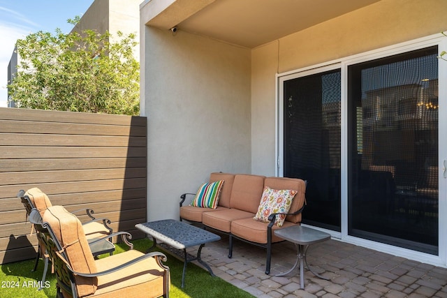 view of patio featuring an outdoor living space