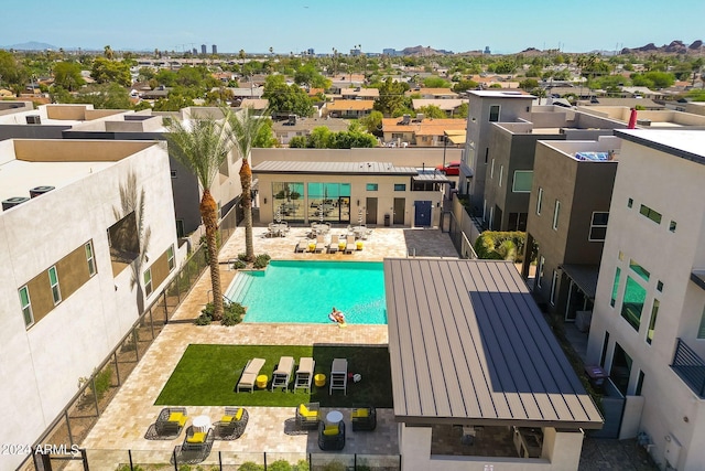 view of pool with a patio area