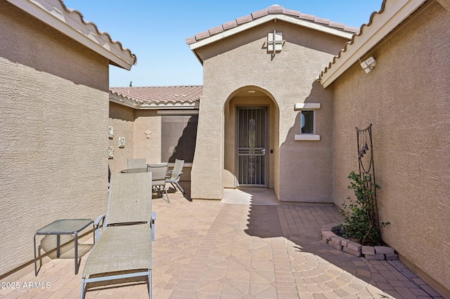 view of patio featuring outdoor dining space