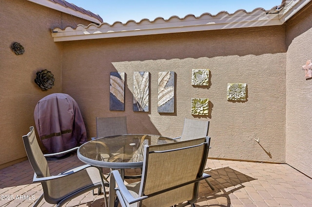 view of patio / terrace featuring outdoor dining area