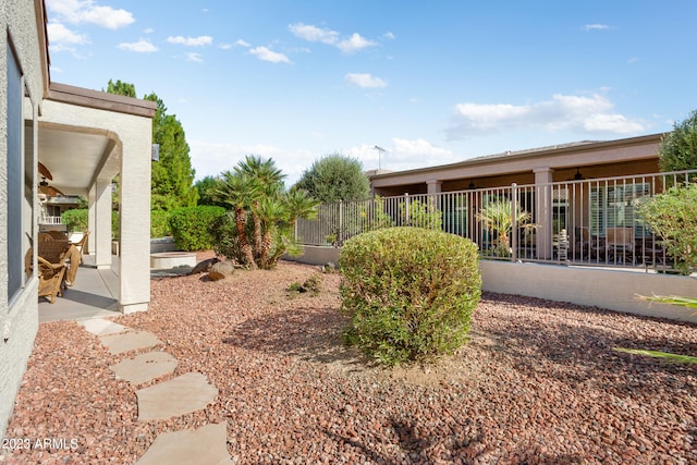 view of yard with a patio