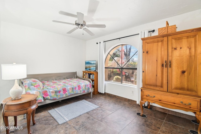 bedroom with ceiling fan