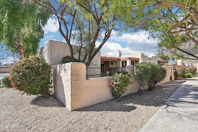 view of pueblo revival-style home