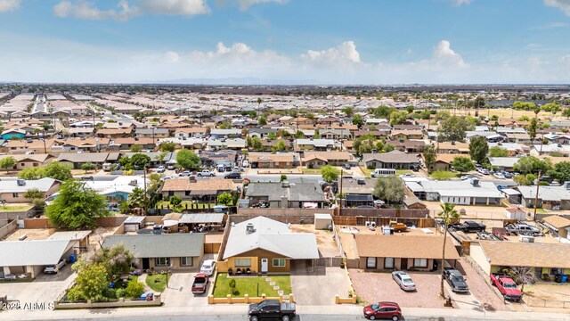aerial view of residential area