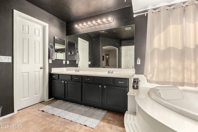 bathroom featuring vanity and tile patterned floors