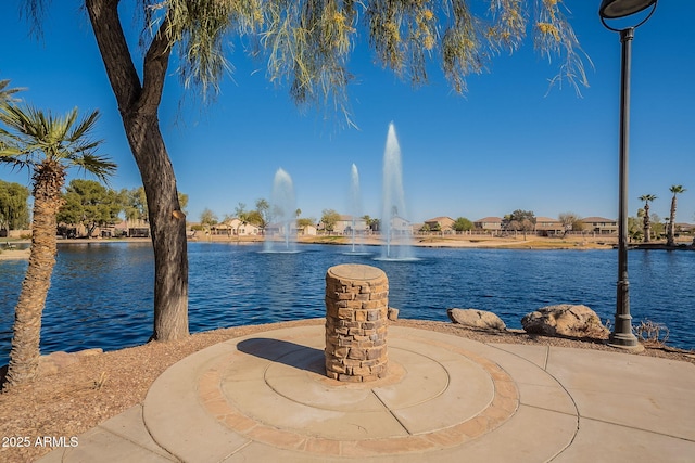 view of water feature