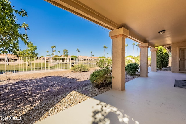 view of patio with fence