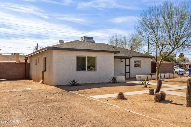 view of single story home