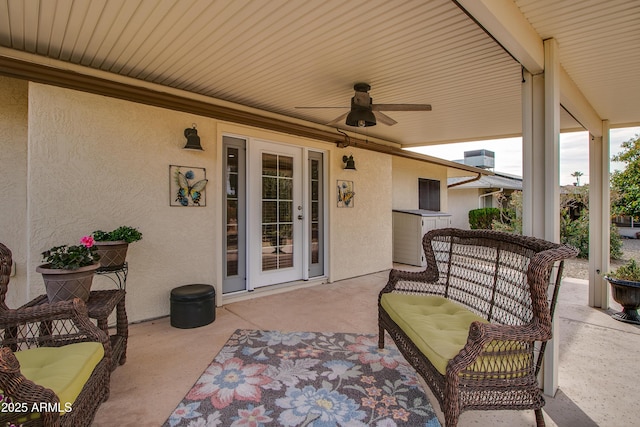 view of patio / terrace with ceiling fan