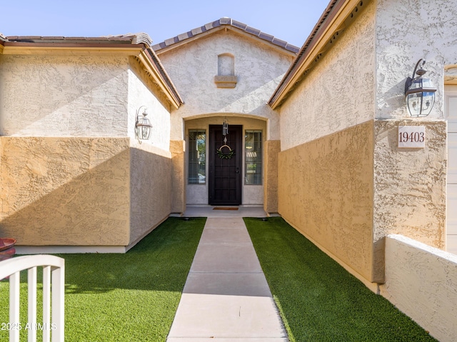 19403 E Arrowhead Trl, Queen Creek, AZ 85142 - entrance to property with stucco siding