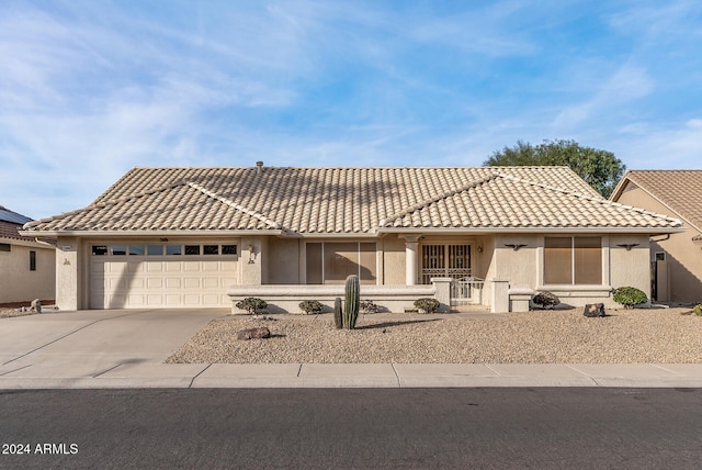 view of front of home featuring a garage