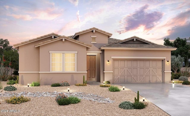 front facade featuring a garage