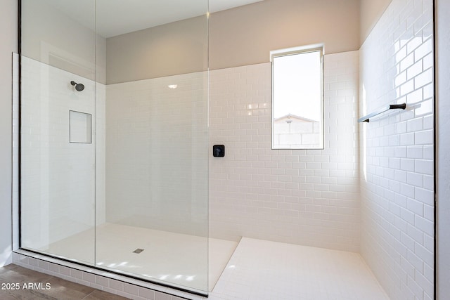 bathroom with walk in shower