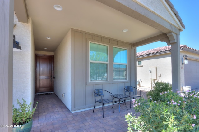 view of doorway to property