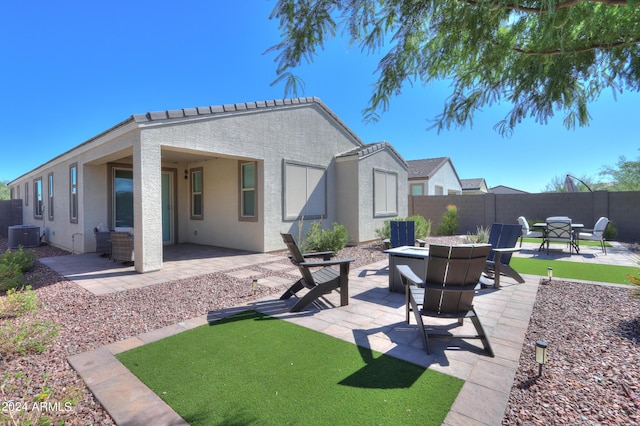 view of patio / terrace featuring central AC unit