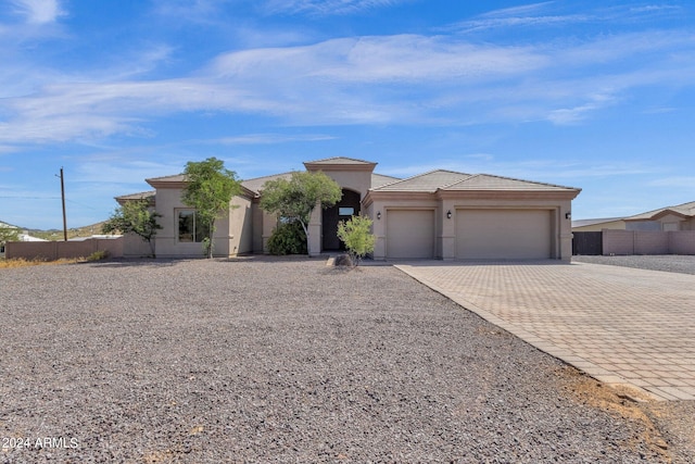 view of front of house featuring a garage