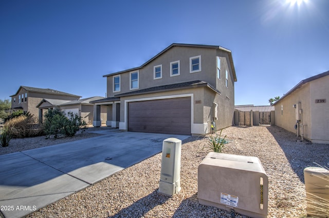 front facade featuring a garage