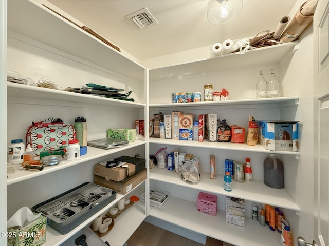 pantry with visible vents