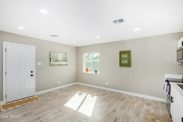 interior space featuring light wood-type flooring