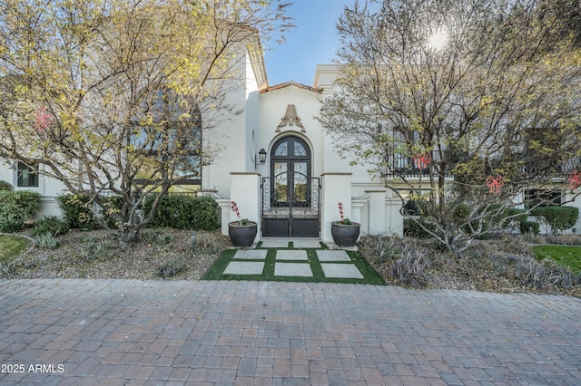 view of front of house with french doors