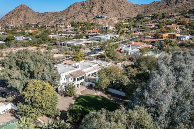 aerial view featuring a mountain view