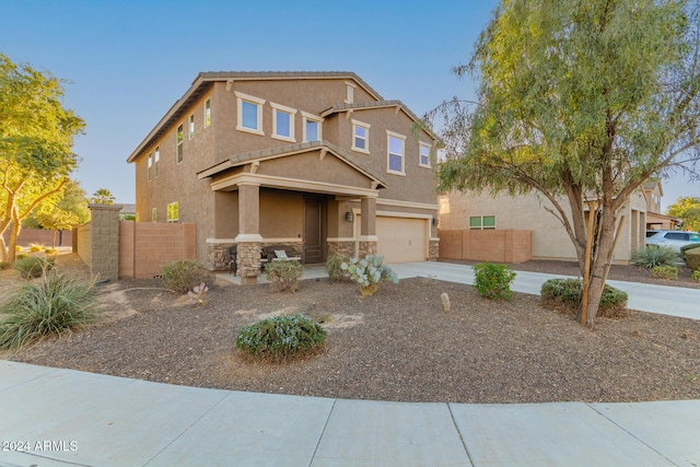 view of front of home featuring a garage