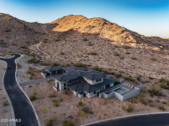 property view of mountains featuring view of desert