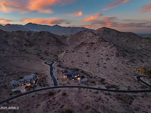 view of mountain feature featuring view of desert