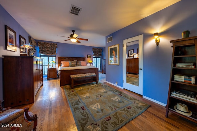 bedroom featuring hardwood / wood-style floors